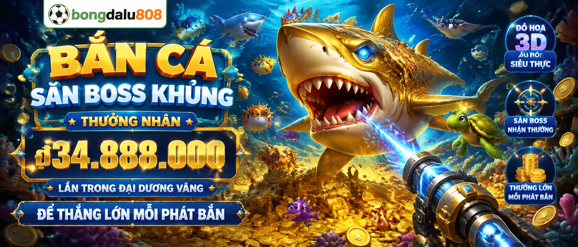 Bắn Cá 3D chủ đề đại dương