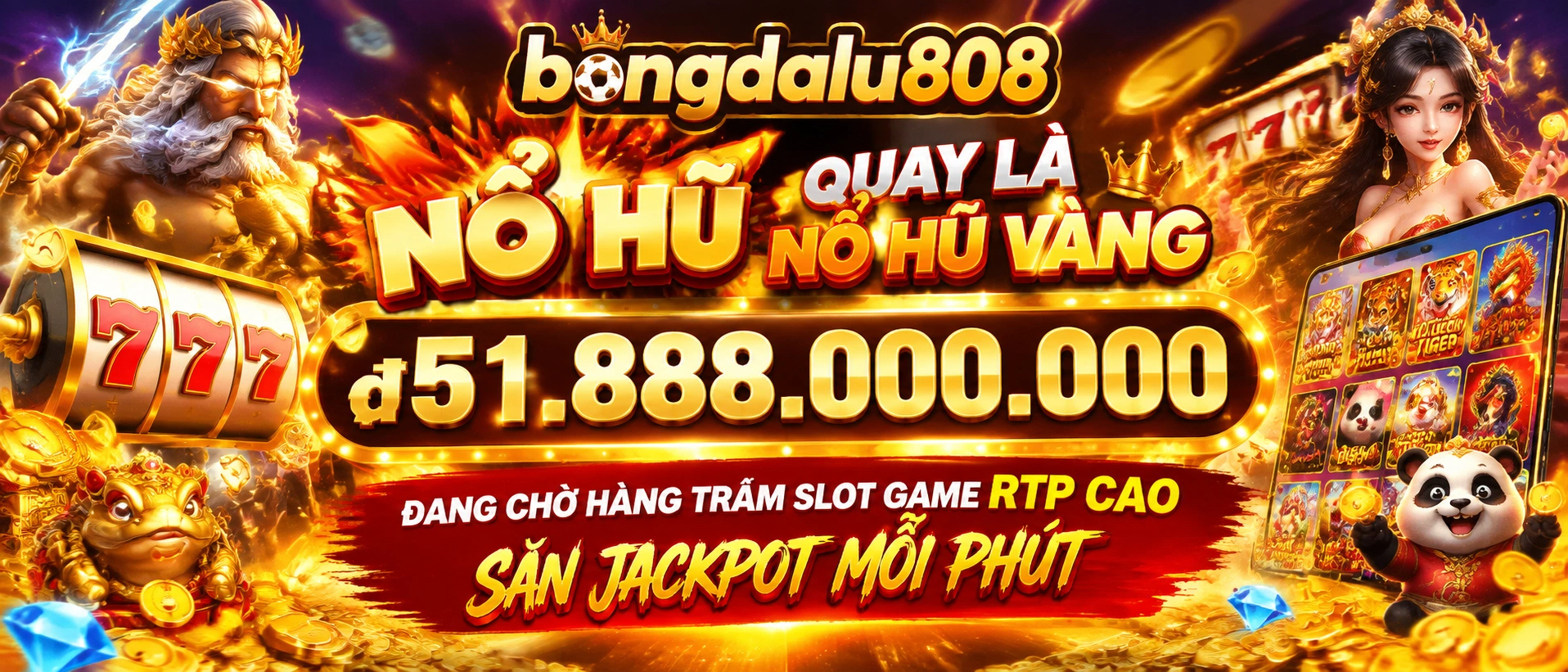 Giao diện Nổ Hũ trên bongdalu808.com.bz